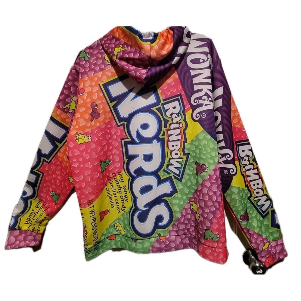 Nerds 3D Pullover Devin Du Womens XL Hoodie Colorful Y2K